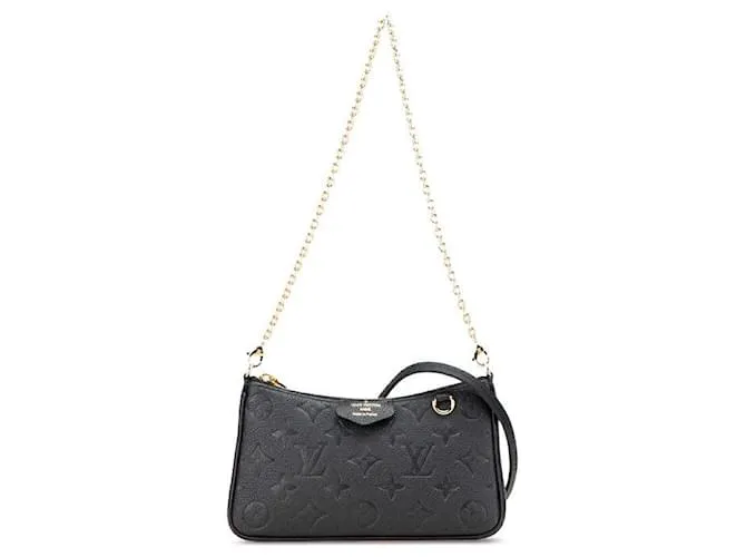 Borsa 2 in 1 Easy Pouch in pelle Monogram Empreinte Louis Vuitton Nero