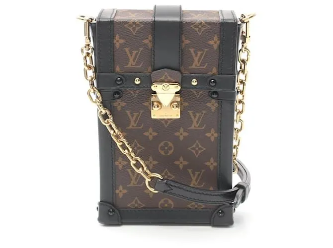 Borsa a Spalla Pochette Trunk Vertical Monogram Louis Vuitton Marrone
