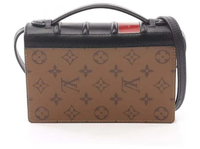 Borsa a spalla Louis Vuitton Book Wallet on Chain Monogram 2 in 1 Marrone