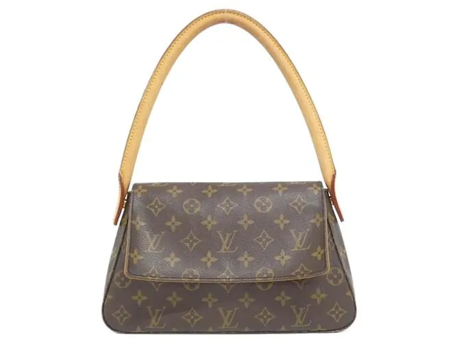 Borsa a Spalla Monogram Looping Louis Vuitton Marrone