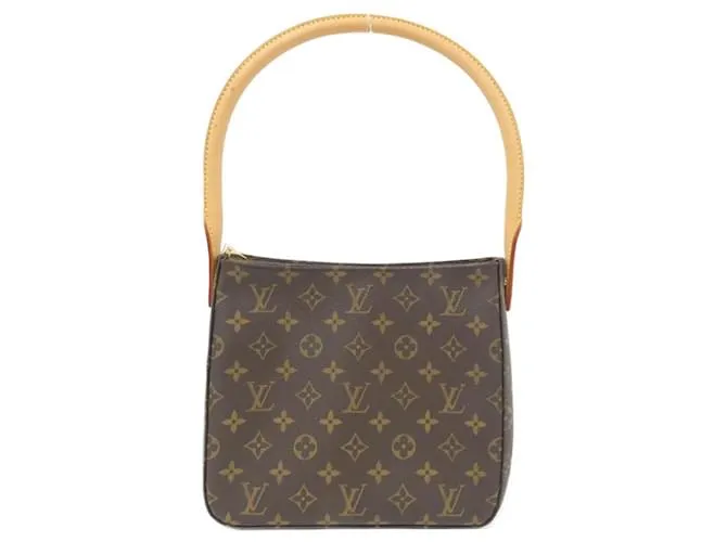 Borsa a Spalla Looping Monogram Louis Vuitton Metallico Bronzo