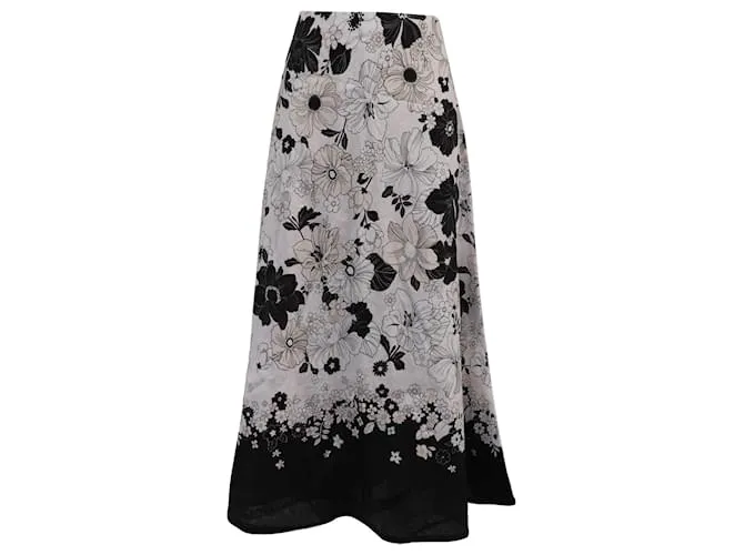 Gonna Midi Pop Bias Zimmermann in lino stampato floreale