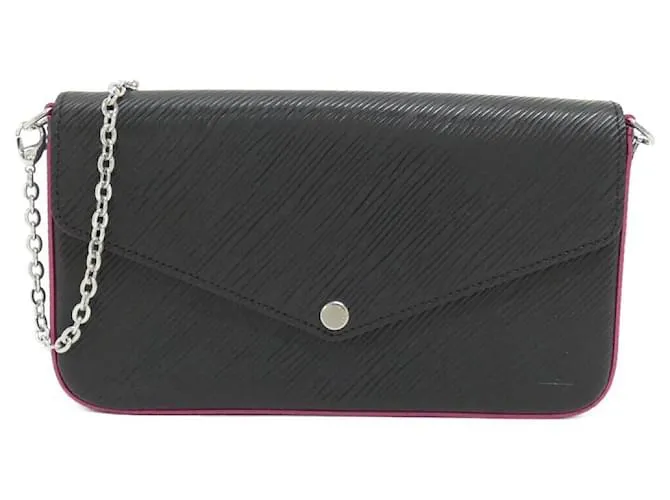 Borsa a Spalla Pochette Felicie Epi Louis Vuitton Nero