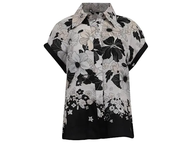 Camicia Zimmermann in lino con stampa floreale
