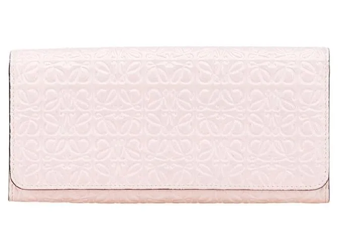 Portafoglio lungo in pelle Anagram Loewe Rosa