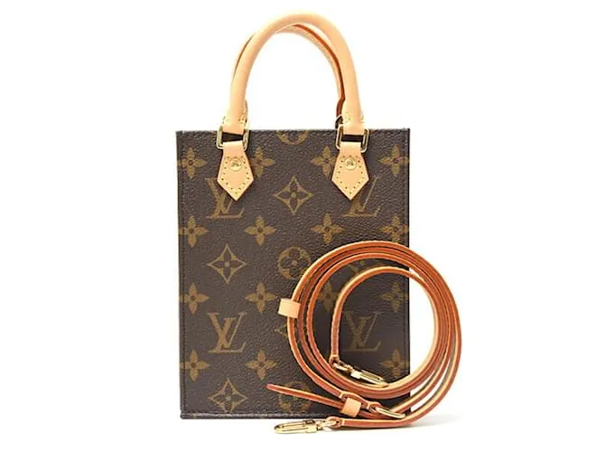 Borsa a mano Petite Sac Plat Monogram Louis Vuitton Monogramma
