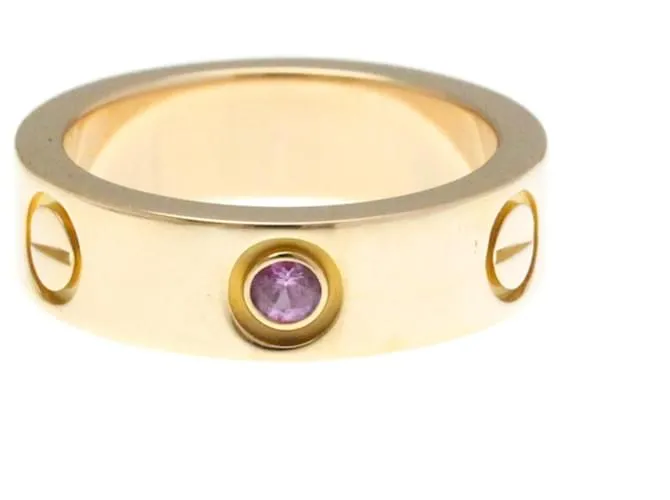 Anello Cartier Love 1P Zaffiro Rosa in Oro Rosa D'oro