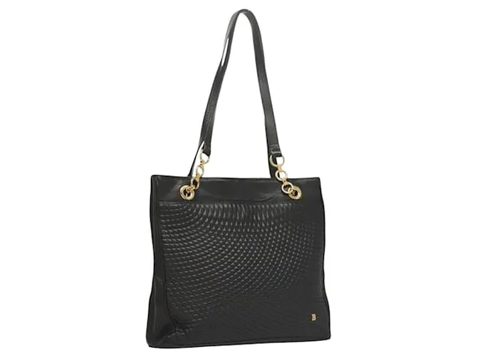 Borsa Tote BALLY in pelle nera e oro Auth BA3412 Nero D'oro