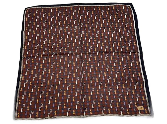 Edge Céline Sciarpa vintage Celine marrone