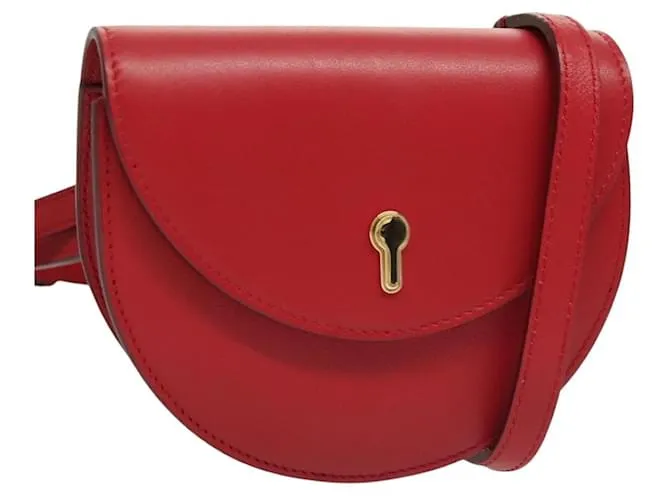 BALLY Borsa a Spalla in Pelle Rossa Dorata Auth BA3859 Rosso D'oro
