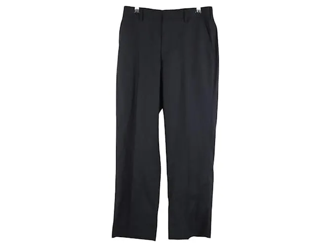 Comme Des Garcons Pantaloni dritti in lana Nero