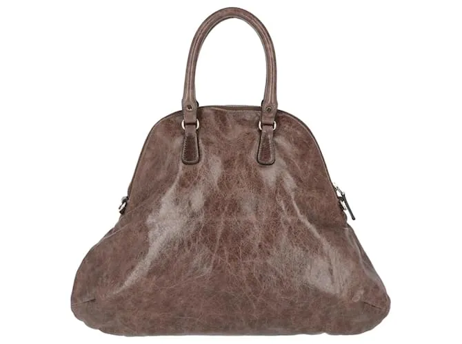 Borsa in pelle marrone Marni - anni 2000