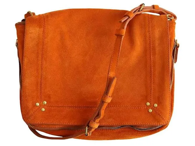Jerome Dreyfuss Borsa a tracolla Igor in suede Arancione