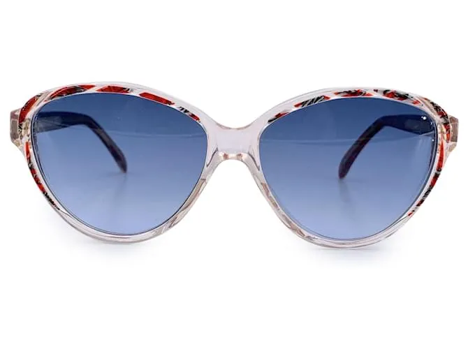 Yves Saint Laurent Occhiali da sole vintage rossi grigi ARION 52/14 140mm Rosso