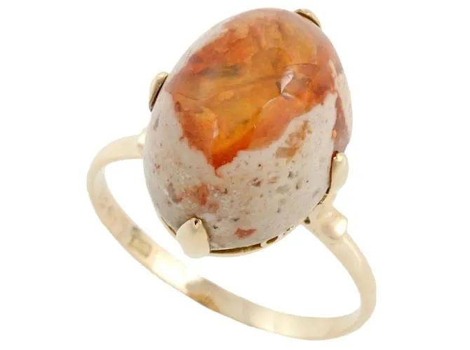 Autre Marque Anello in Opale K18YG 15.5 Senza Marca D'oro