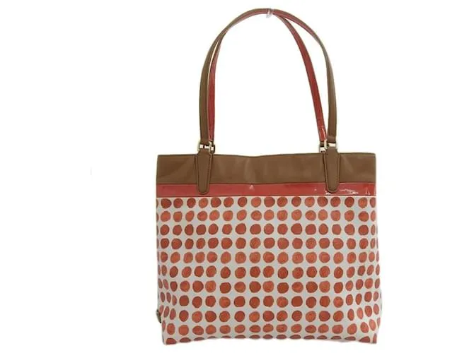 Salvatore Ferragamo Borsa Coach Dot Rossa Bianca Marrone Bianco Rosso