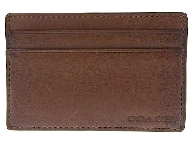 Portacarte in pelle Coach Marrone