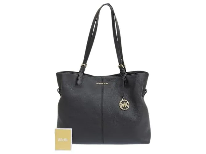 Borsa a mano in pelle Michael Kors nera Nero