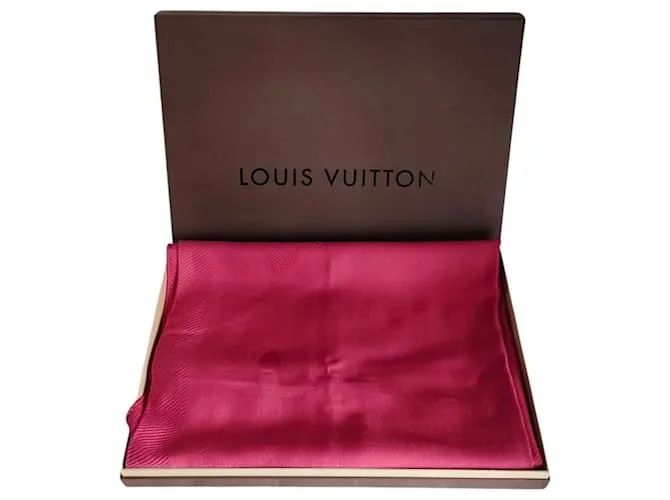 Stola gigante Monogram in cashmere e seta Louis Vuitton Rosso