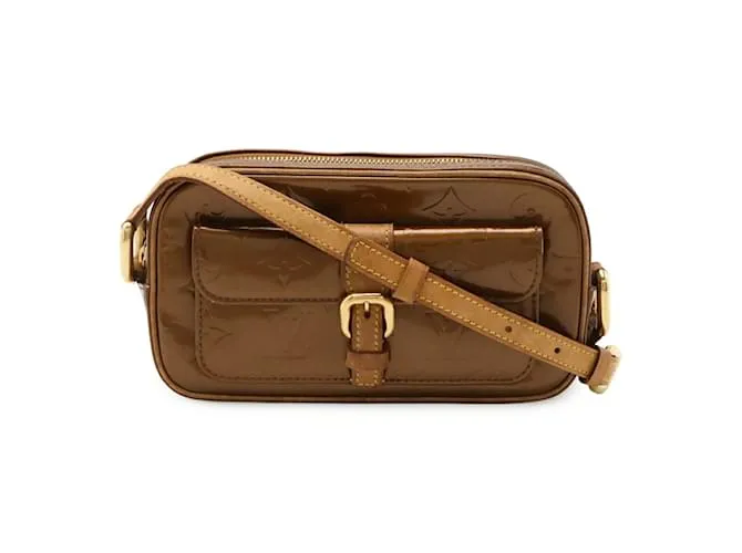 Borsa a Spalla Christy MM in Monogram Vernis Louis Vuitton Bronzo