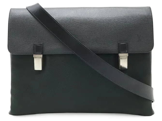 Borsa a Spalla Louis Vuitton Taiga Saratov GM Nero Grigio