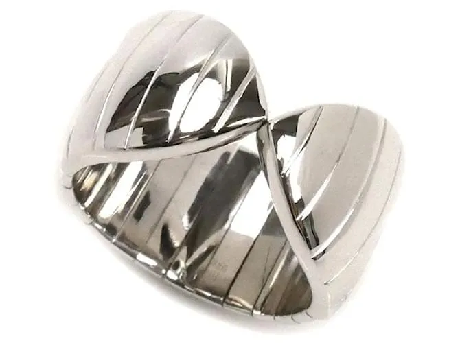 Anello Chaumet Plume K18WG Argento Metallico