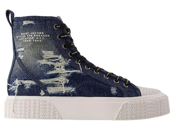 Le sneakers alte - Marc Jacobs - Cotone - Blu