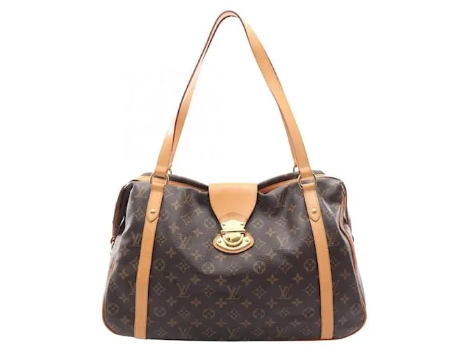 Borsa a Spalla Monogram Stresa GM di Louis Vuitton Metallico Bronzo