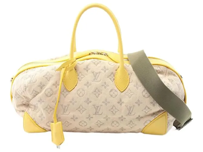 Borsa a mano in tela Monogram Speedy Round di Louis Vuitton Giallo