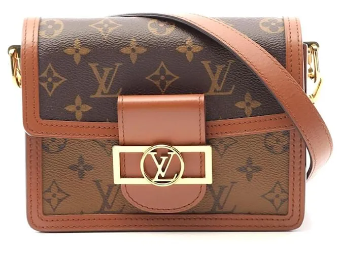 Borsa a Spalla Dauphine Mini Louis Vuitton Marrone