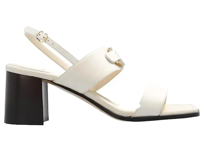 Sandali in pelle Lou di Salvatore Ferragamo Bianco Crudo