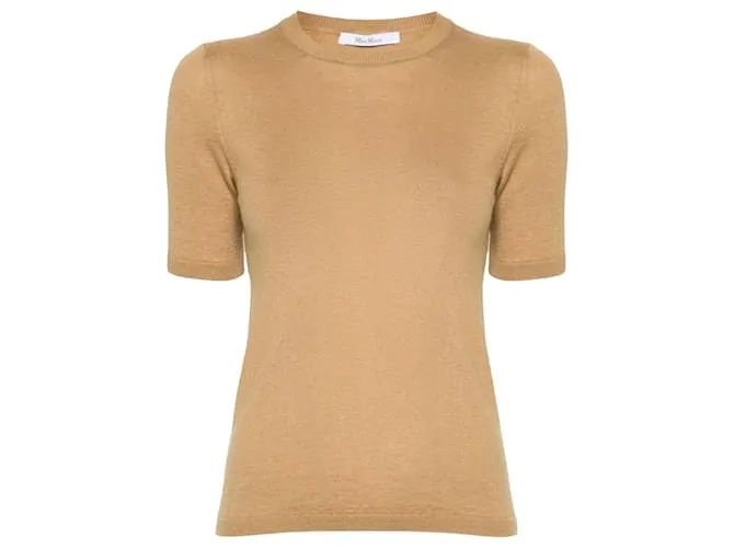 Maglione Warren Max Mara Giallo Cammello