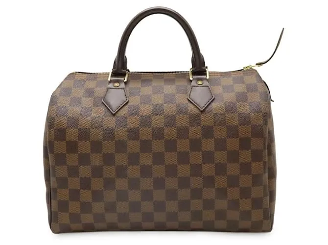 Borsa a mano ufficiale Louis Vuitton Speedy in materiale Marrone