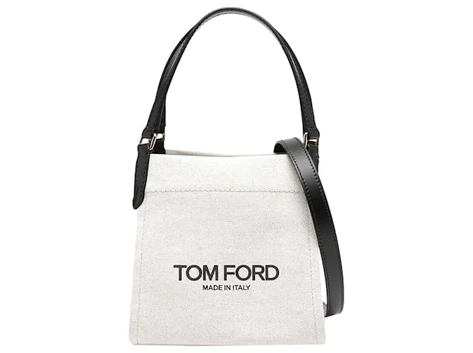 Borsa Tote Amalfi Media Tom Ford Marrone Beige