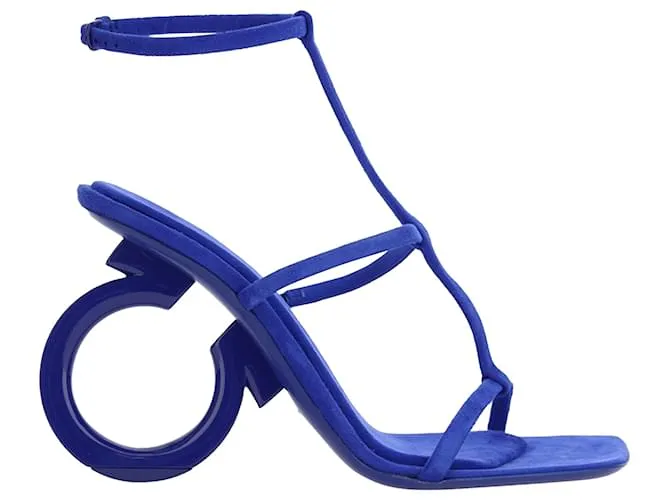 Sandali in pelle Elina di Salvatore Ferragamo Blu