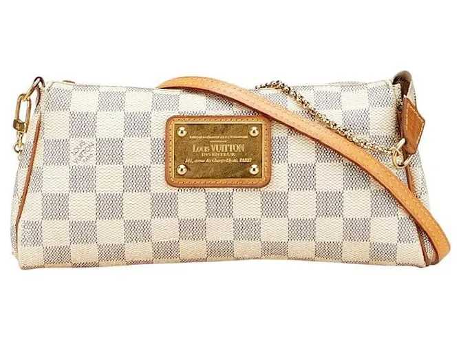 Borsa 2 in 1 Louis Vuitton Eva Damier Azur Bianco