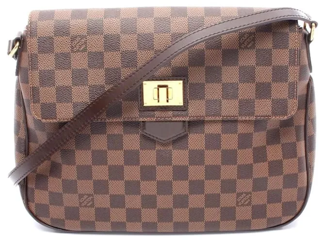 Borsa a Spalla Damier Ebene Louis Vuitton Marrone