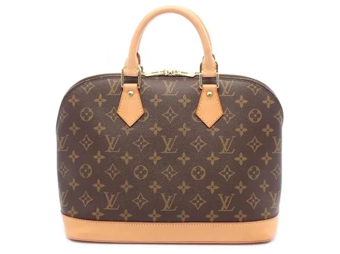 Borsa a mano Monogram Alma PM Louis Vuitton Marrone