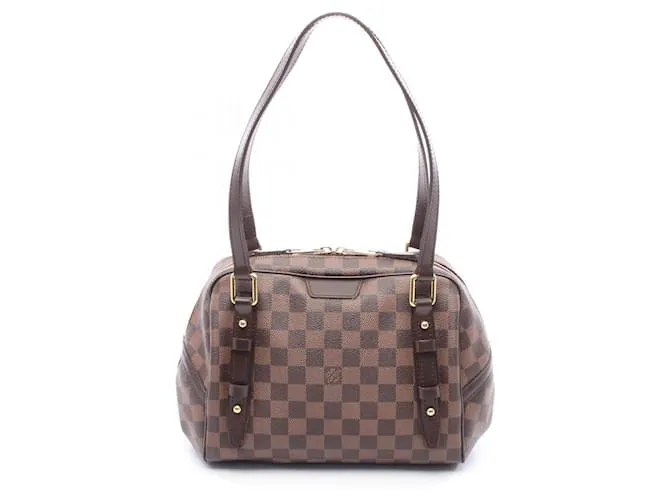 Borsa a Spalla Louis Vuitton Rivington PM Damier Ebene Marrone