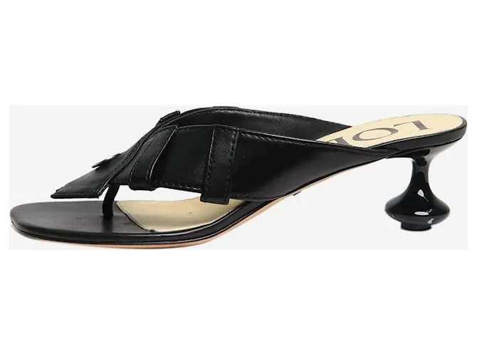 Loewe Sandali con tacco Panta Toe Post neri - taglia EU 38 Nero