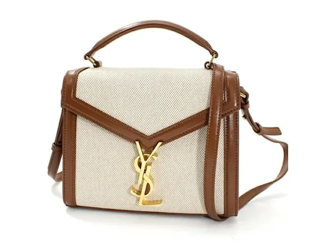Borsa a Spalla Mini Cassandra YSL Saint Laurent Marrone