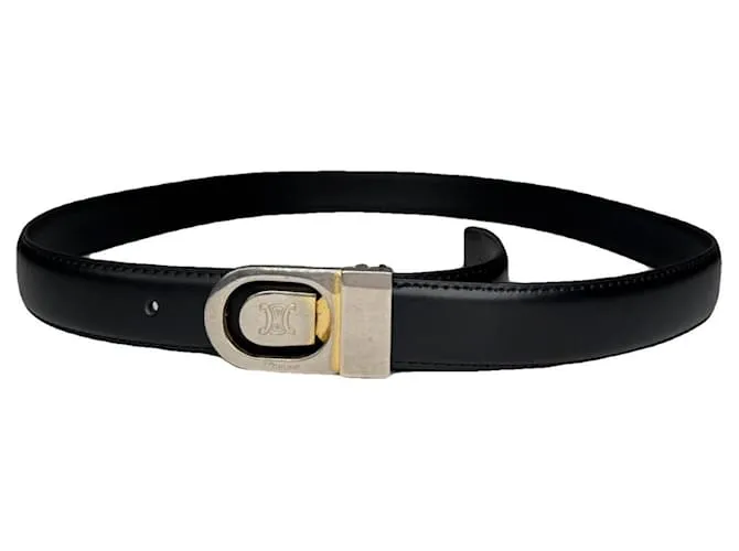 Céline Cintura in pelle nera Celine Triomphe Nero