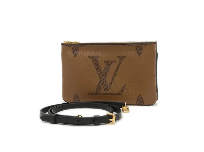 Borsa a Spalla Pochette Double Zip Monogramma Gigante Louis Vuitton