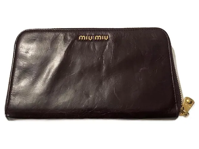 Miu Miu Portafogli Bordò Viola scuro