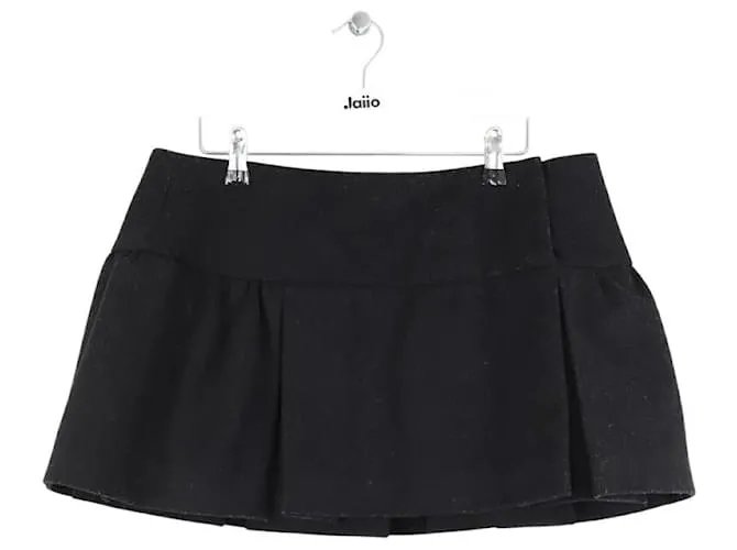 Miu Miu Mini gonna di lana Nero