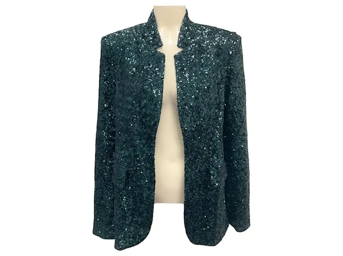 Zadig & Voltaire Blazer Molto Paillettes Pavone Verde