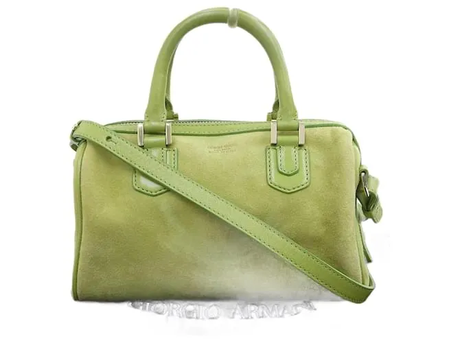 Autre Marque Borsa 2WAY in suede Giorgio Armani verde