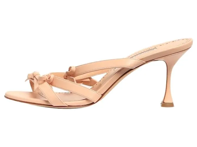 Manolo Blahnik Tacchi a fiocco triplo rosa - taglia EU 38.5