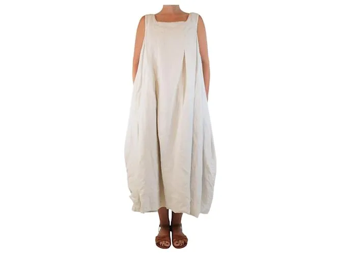 Autre Marque Abito in lino testurizzato ecru - taglia Crudo
