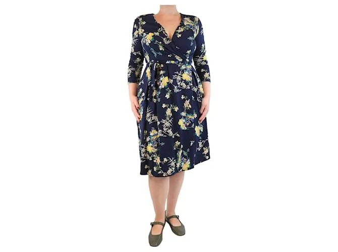 Weekend Max Mara Abito midi floreale blu navy - taglia L